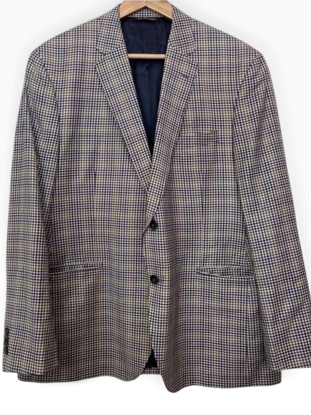 Jack Victor Conway Super 130s Wool Blazer Made Canada Italian Fabric 46S Luxury
